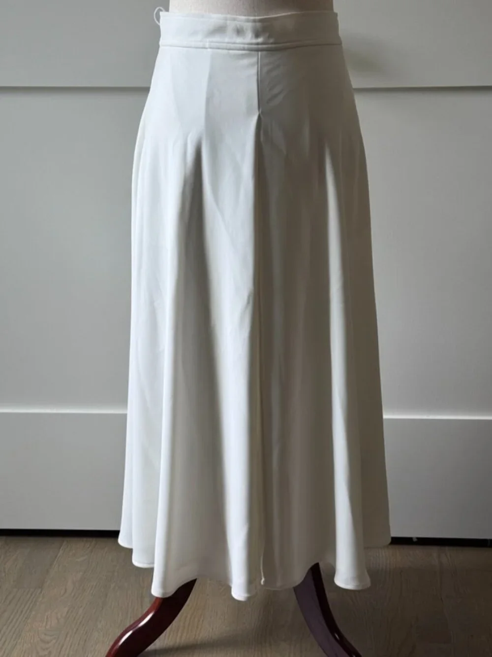 Jay Godfrey Ivory/Light White A-Line High-Waisted Maxi Skirt, Fully Lined - Picture 2 of 12